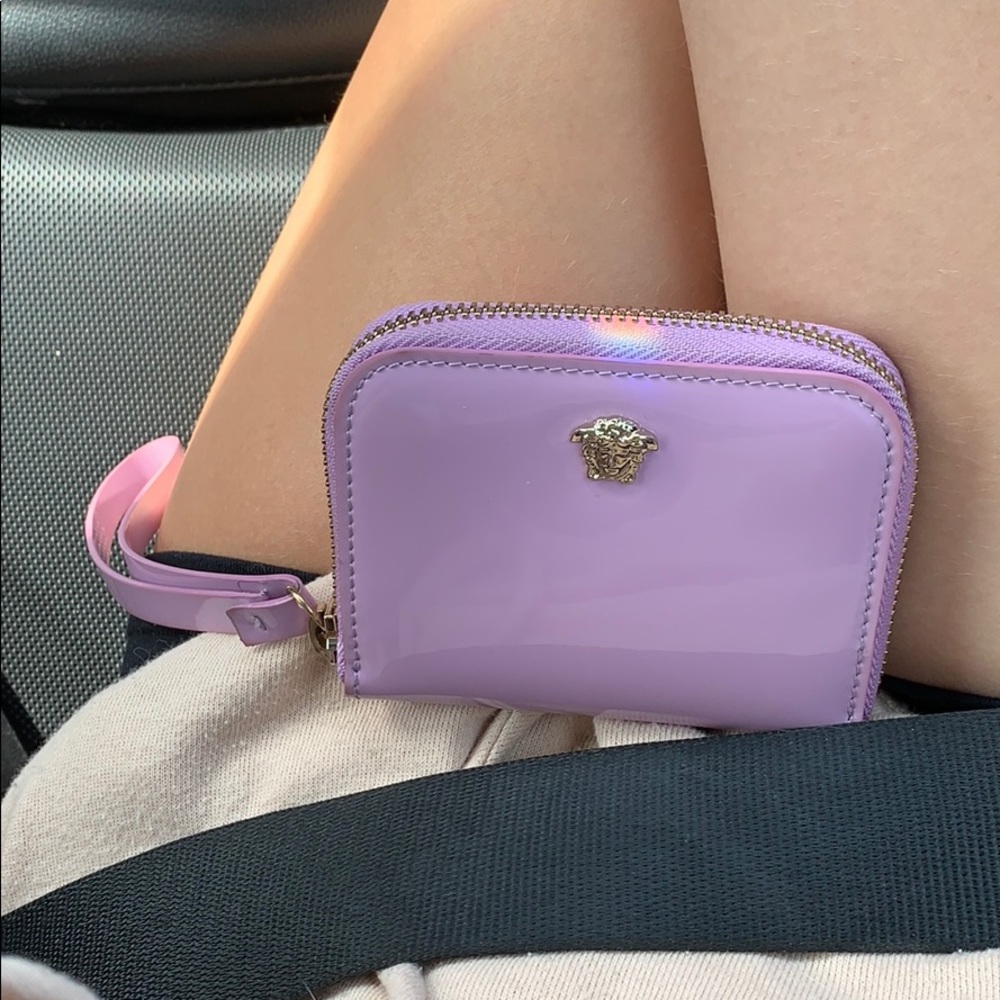 Pink Versace wristlet